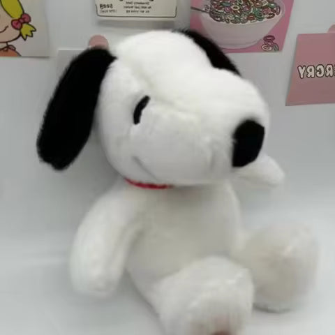 New Baby Breathing Soothing Snoopy white dog Plush Doll Sleeping Companion Music and Light Doll Sensory Stuffed Toy Kid Gifts